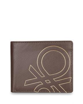 men logo printed bi-fold wallet