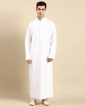 men long kurta with mandarin collar