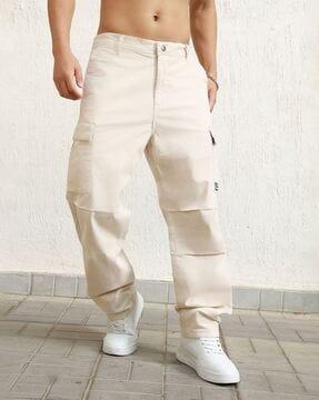 men loose fit cargo pants with insert pockets