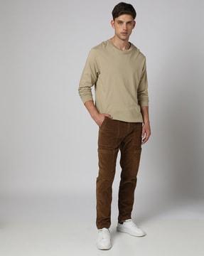 men loose fit corduroy carpenter pants