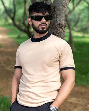 men loose fit crew-neck t-shirt