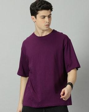 men loose fit crew-neck t-shirt