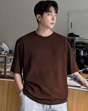 men loose fit round-neck t-shirt