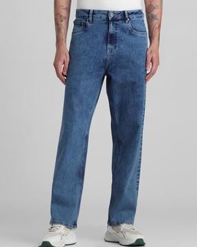 men low-rise straight fit jeans