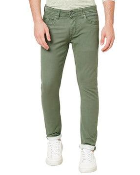 men low-rise tapered jeans