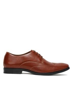 men low-top lace-up derby shoes