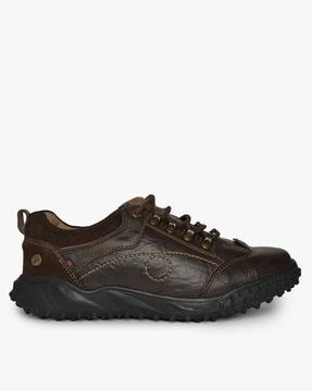 men low-top lace-up oxford shoes