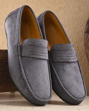 men low-top slip-on penny loafers