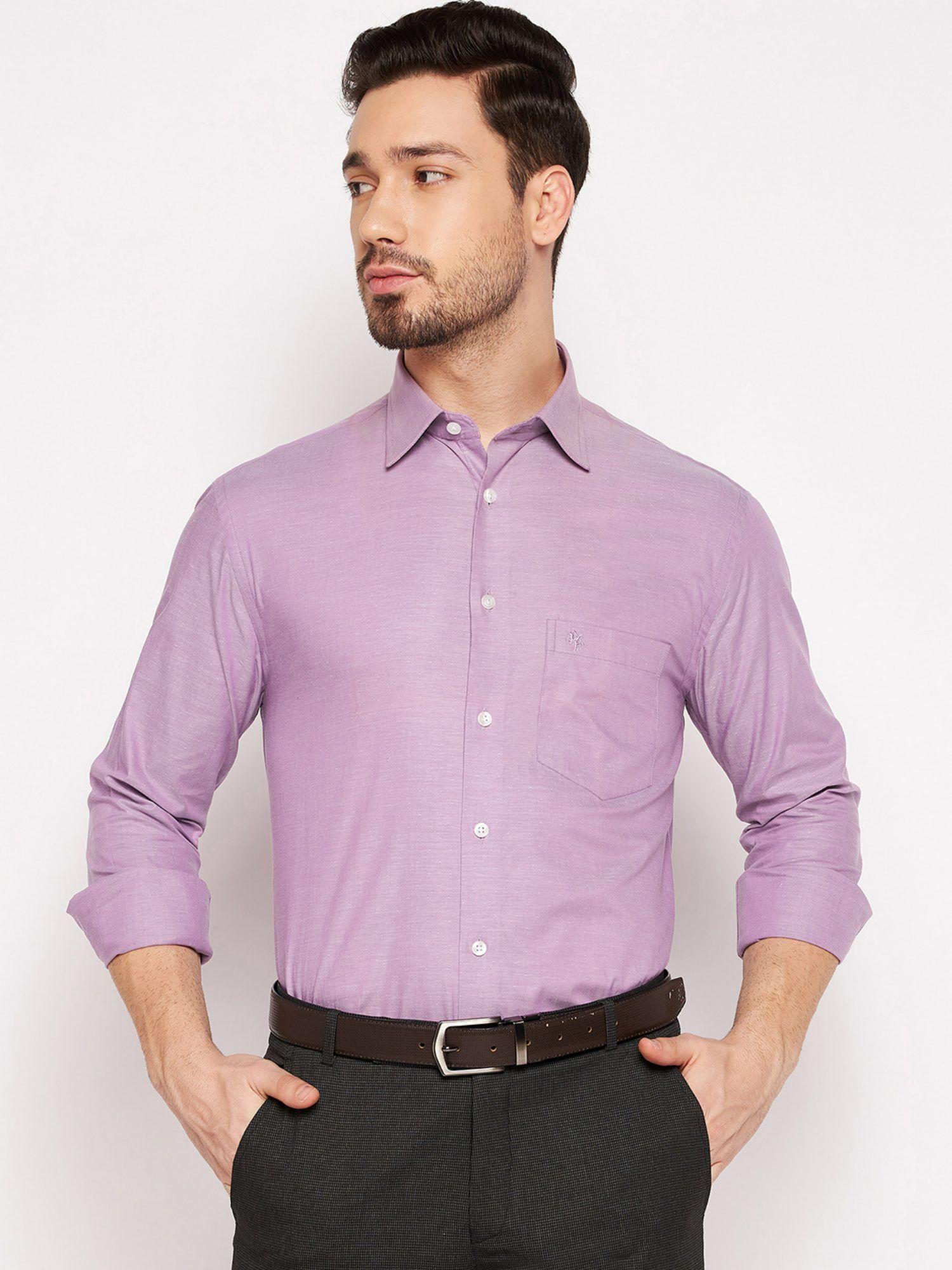 men lt purple shirt