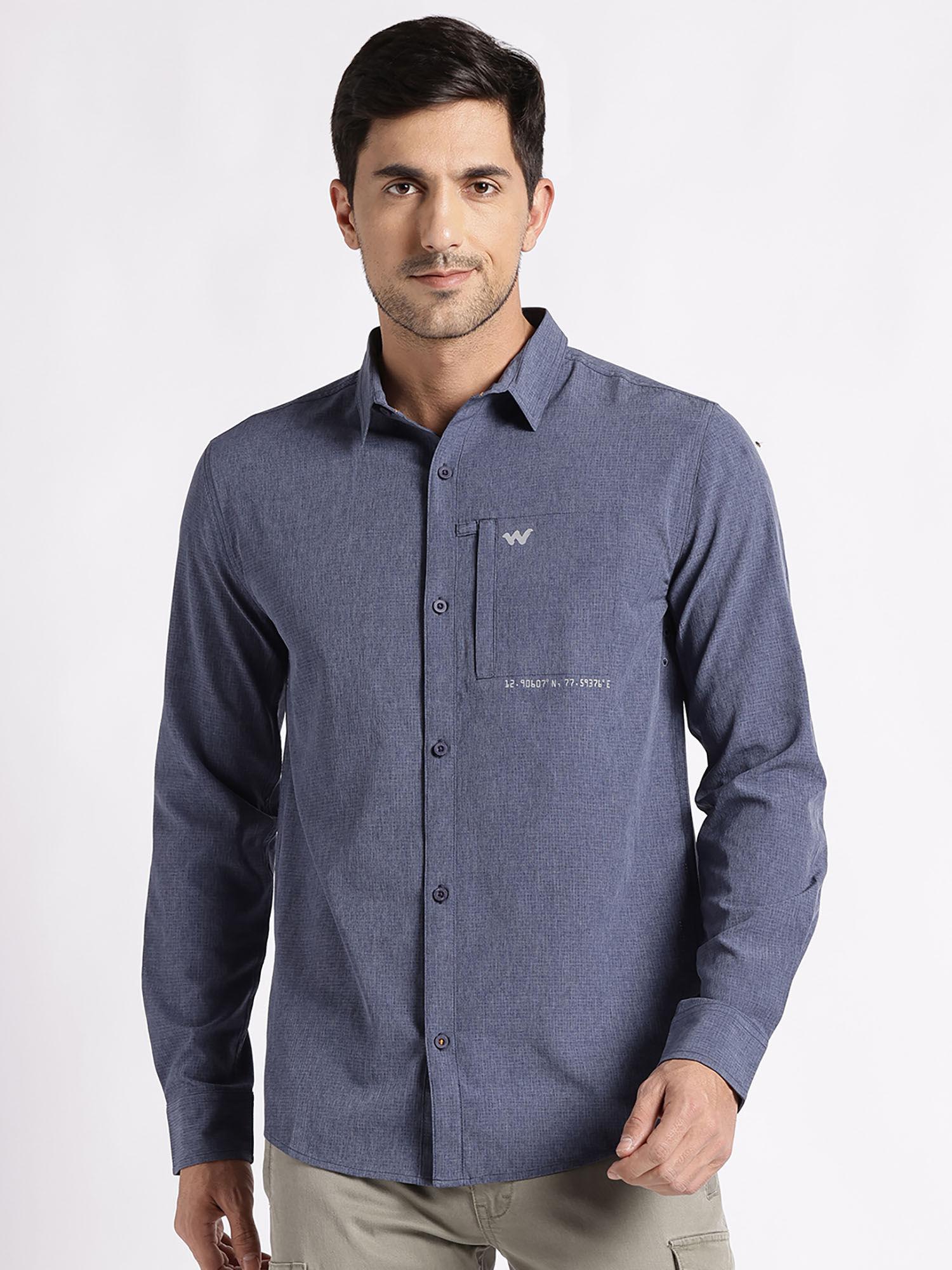 men manaslu 1 pocket cargo shirt - navy