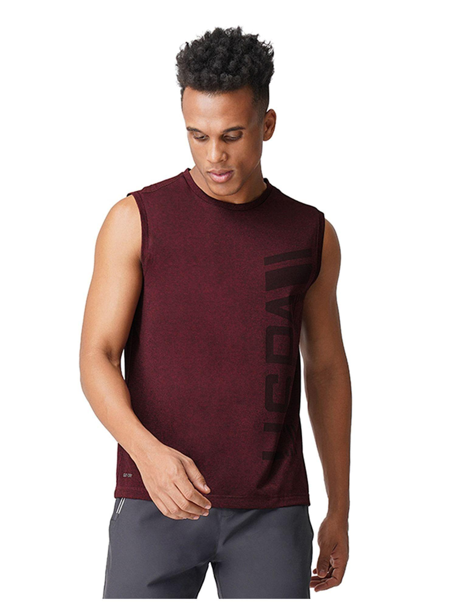 men maroon i711 natural polyester vest