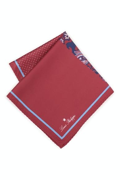 men maroon print party pocket square