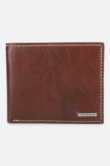 men maroon textured genuine leather wallet