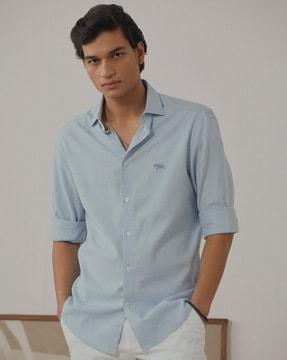 men melange classic shirt