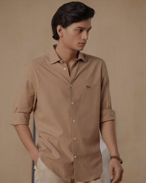 men melange classic shirt