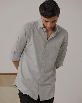 men melange classic shirt