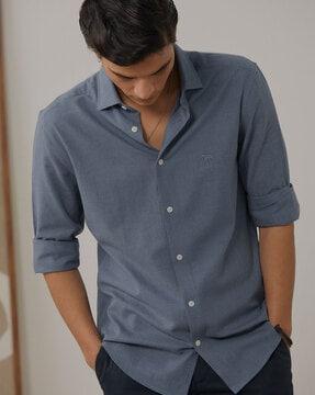 men melange classic shirt