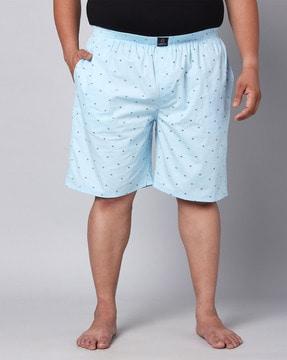 men micro print boxers with insert pockets