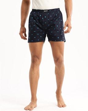 men micro print boxers