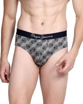 men micro print briefs