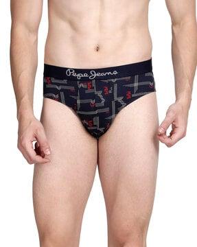 men micro print briefs