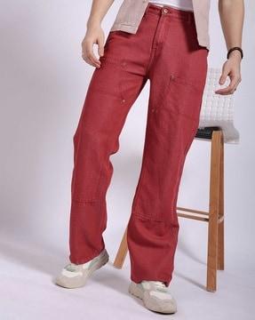 men mid-rise baggy fit jeans