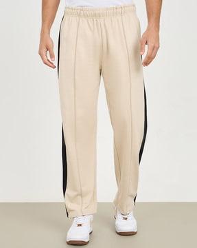 men mid-rise joggers with elasticated waist