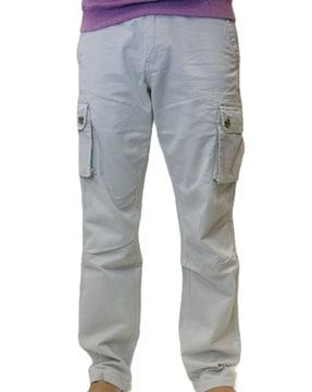 men mid-rise loose fit cargo pants