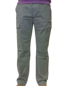 men mid-rise loose fit cargo pants