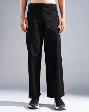 men mid-rise loose trousers
