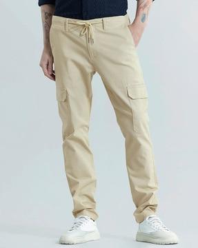 men mid-rise relaxed fit cargo pants