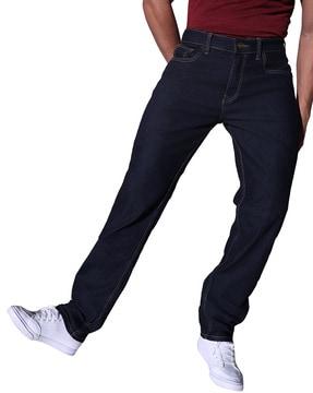 men mid-rise relaxed fit jeans