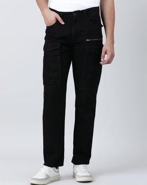 men mid-rise relaxed fit jeans