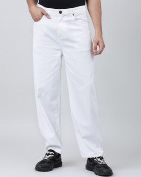 men mid-rise relaxed fit jeans