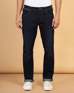 men mid-rise relaxed fit jeans