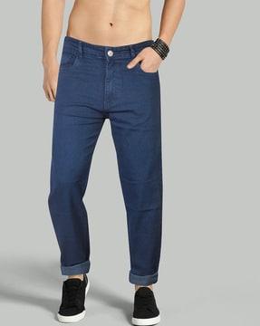 men mid-rise relaxed jeans