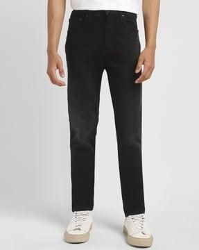 men mid-rise skinny tapered fit jeans