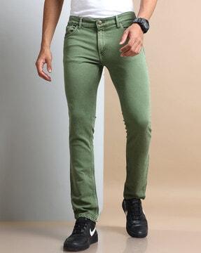 men mid-rise slim fit jeans