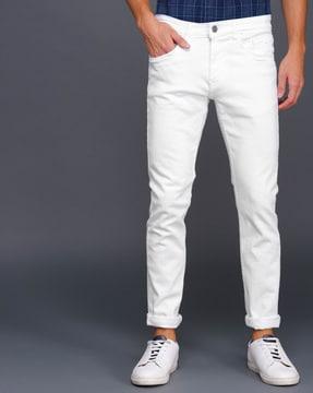 men mid-rise slim fit jeans