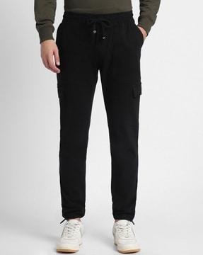 men mid rise slim-fit jogger pants