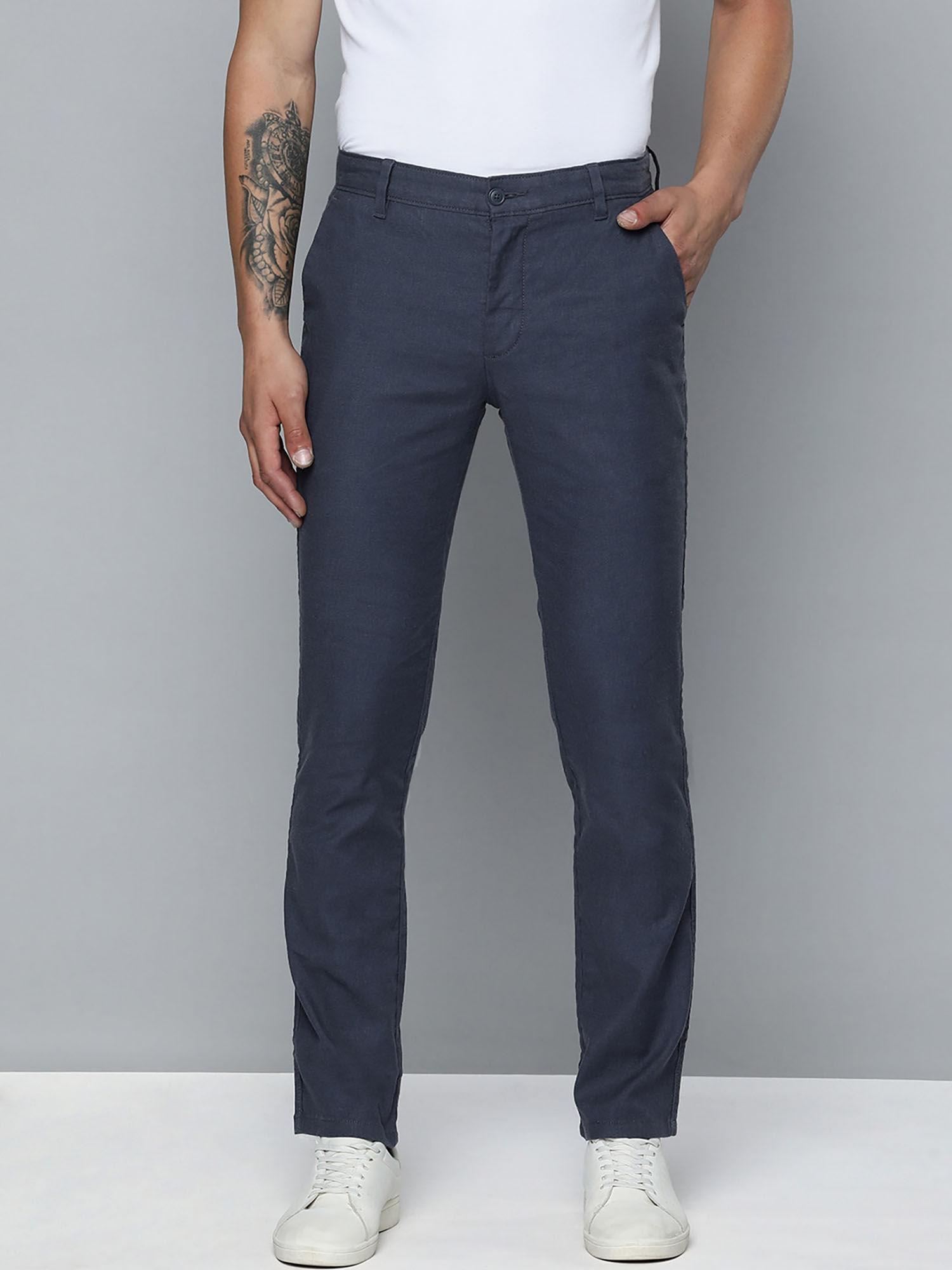 men mid-rise straight fit chinos
