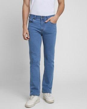 men mid-rise straight fit jeans