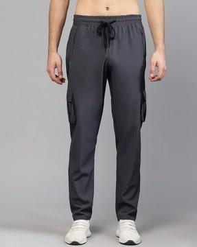 men mid-rise straight track pants