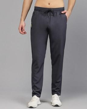 men mid-rise straight track pants