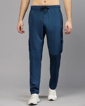 men mid-rise straight track pants