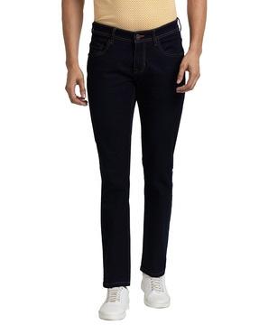 men mid-rise tapered fit jeans