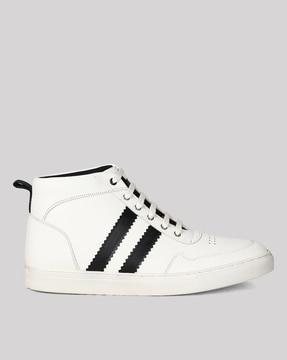 men mid-top lace-up sneakers