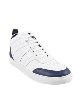 men mid-top lace-up sneakers