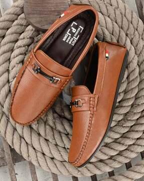 men mid-top slip-on loafers