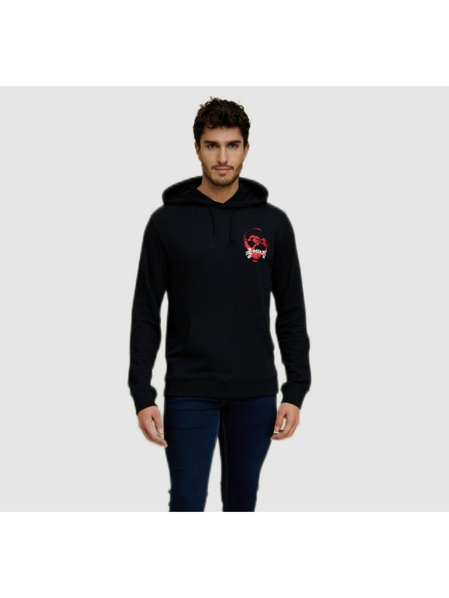 men money heist black graphic hoodies